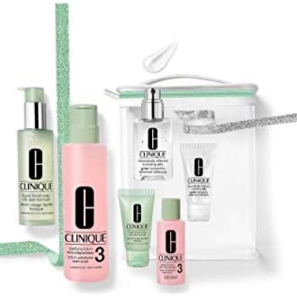 Clinique 6pc skincare set gift holidays bag Christmas skincare beauty - Picture 2 of 5